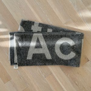 Acne Studios Logo Jacquard Toronty Scarf in Grey